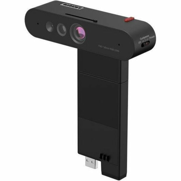 Lenovo 4XC1K97399 ThinkVision MC60 Webcam, Black, USB 2.0, 1920 x 1080, 90° FOV