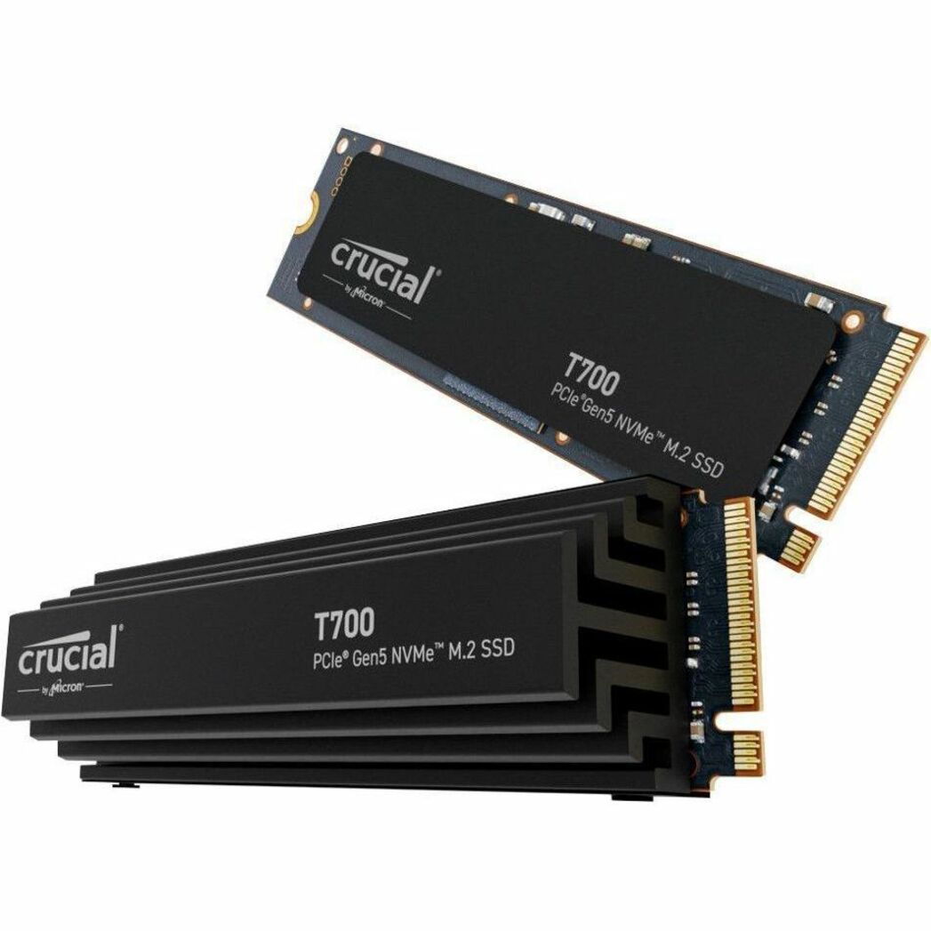 Crucial CT1000T700SSD5 T700 1TB PCIe Gen5 NVMe M.2 SSD with heatsink, 11700 MB/s Read, 9500 MB/s Write