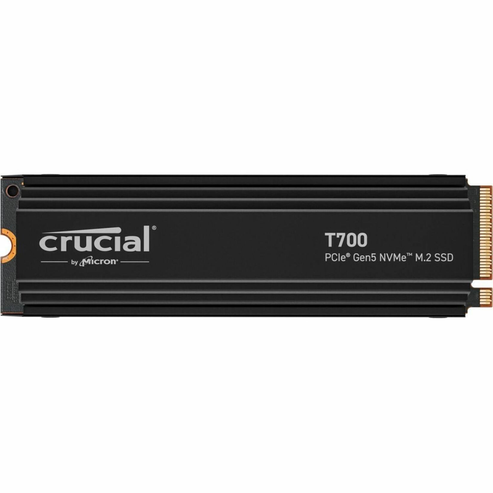 Crucial CT4000T700SSD5 T700 4TB PCIe Gen5 NVMe M.2 SSD with Heatsink, 5 Year Limited Warranty, RoHS, Taiwan RoHS, China RoHS, REACH, 4 TB Storage Capacity