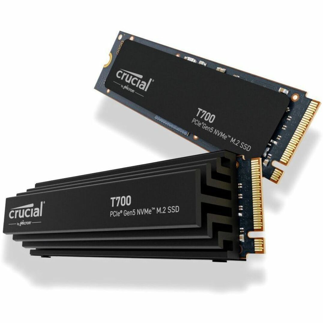 Crucial CT4000T700SSD5 T700 4TB PCIe Gen5 NVMe M.2 SSD with Heatsink, 5 Year Limited Warranty, RoHS, Taiwan RoHS, China RoHS, REACH, 4 TB Storage Capacity