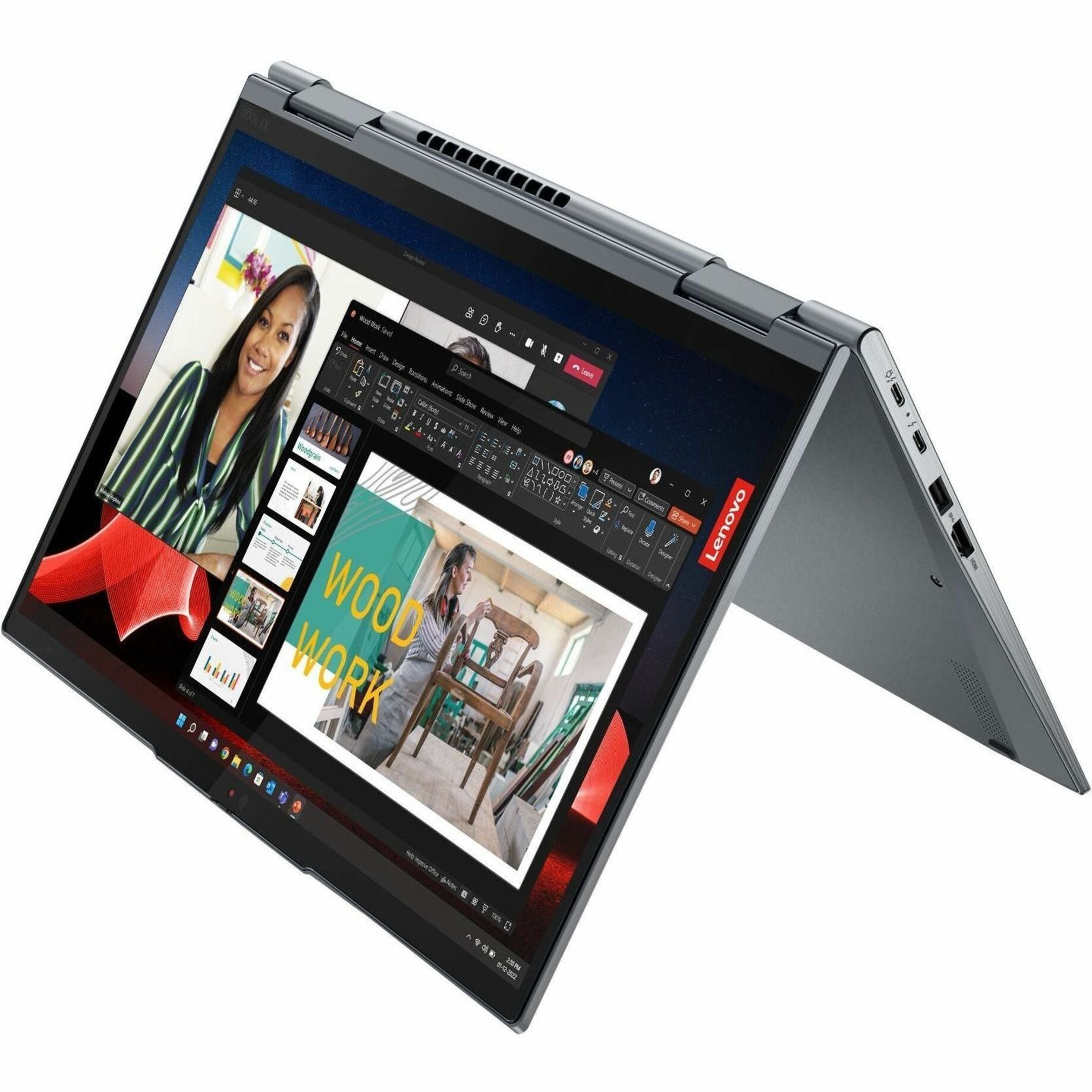 Lenovo 21HQ0076US ThinkPad X1 Yoga Gen 8 2 in 1 Notebook, 14 OLED Touchscreen, Core i7, 16GB RAM, 512GB SSD, Windows 11 Pro