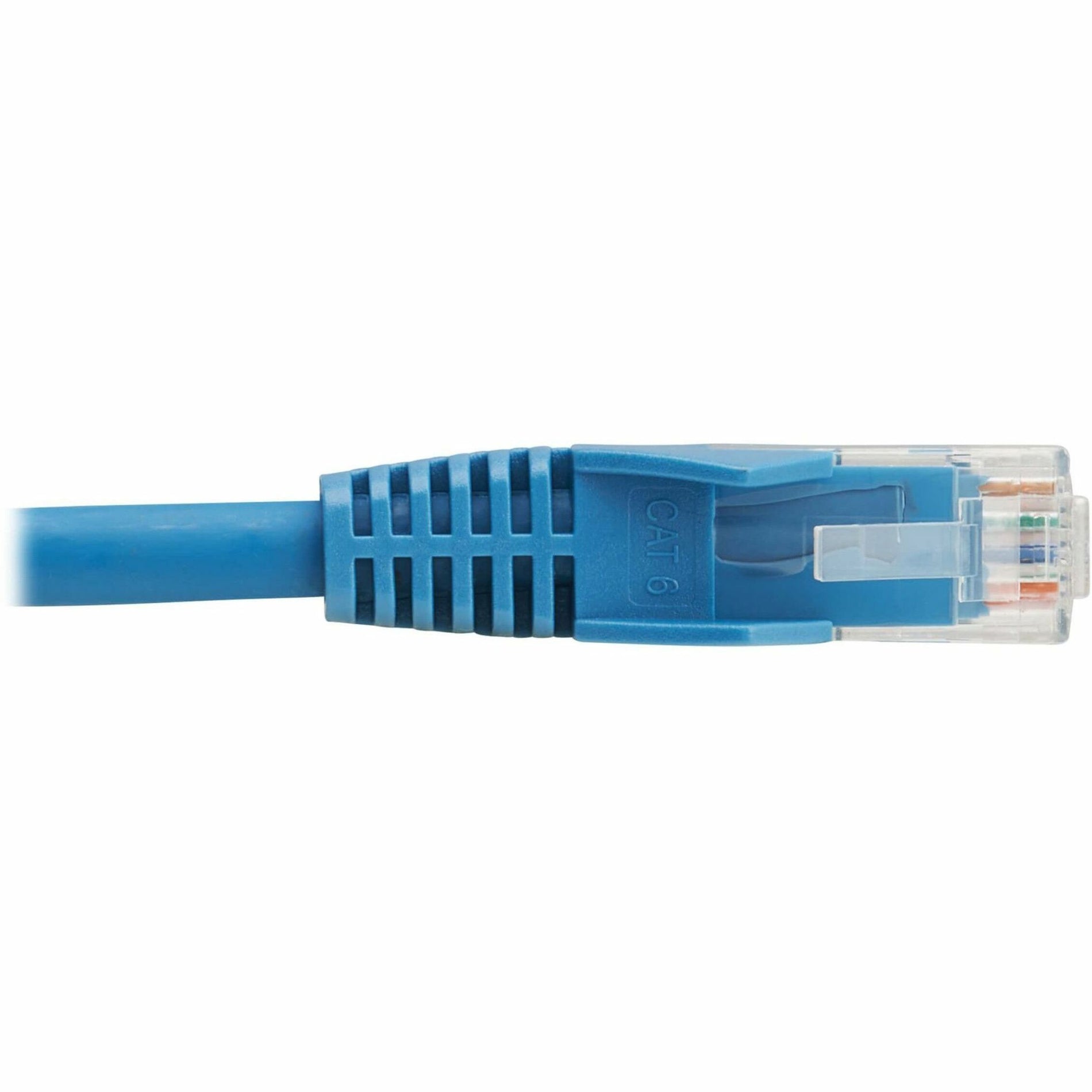 Tripp Lite N201L-03M-BL Cat6 Gigabit Snagless Molded UTP Ethernet Cable (RJ45 M/M), PoE, LSZH, Blue, 3m