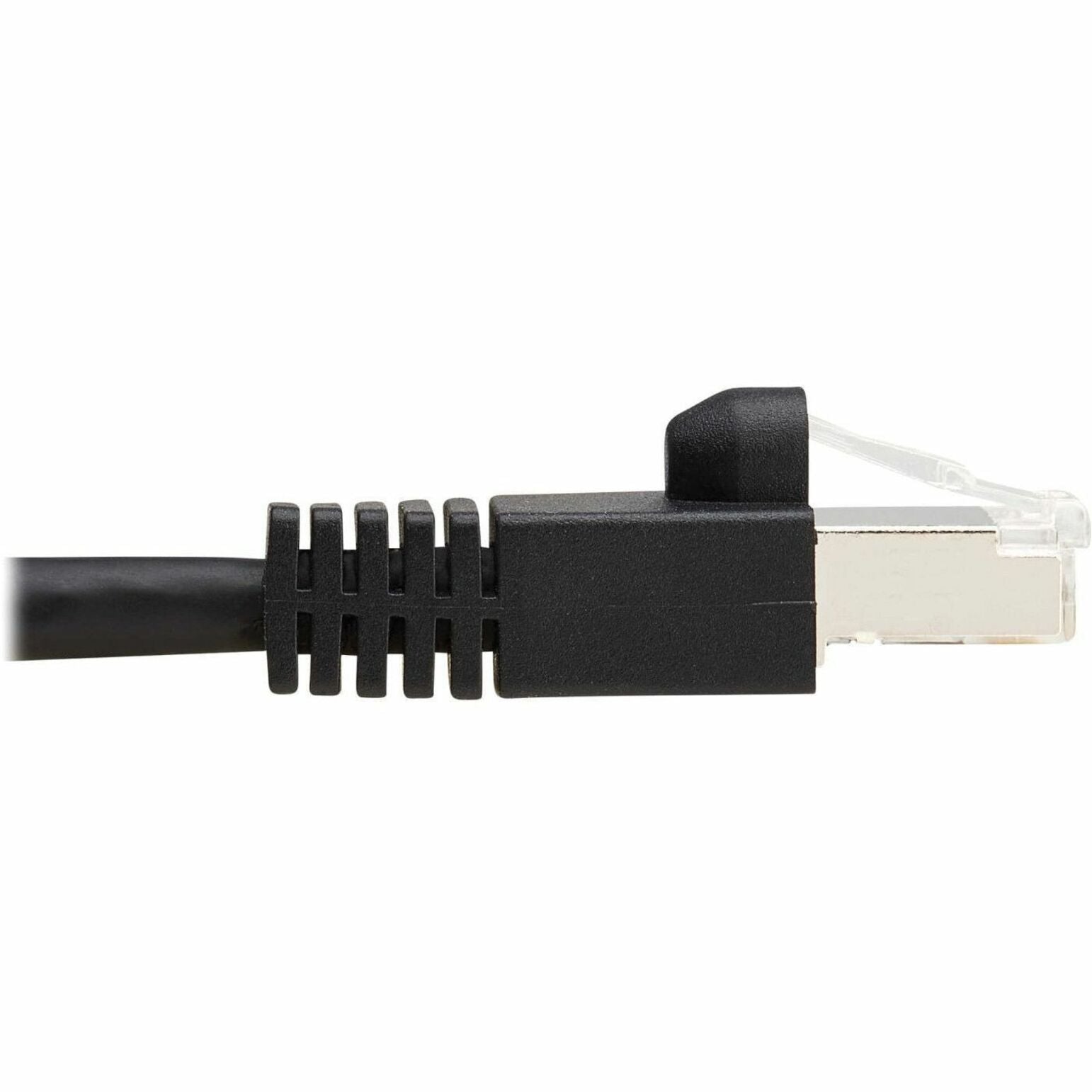 Tripp Lite N272-F01-BK Cat8 40G Snagless SSTP Ethernet Cable (RJ45 M/M), PoE, Black, 1 ft. (0.3 m)