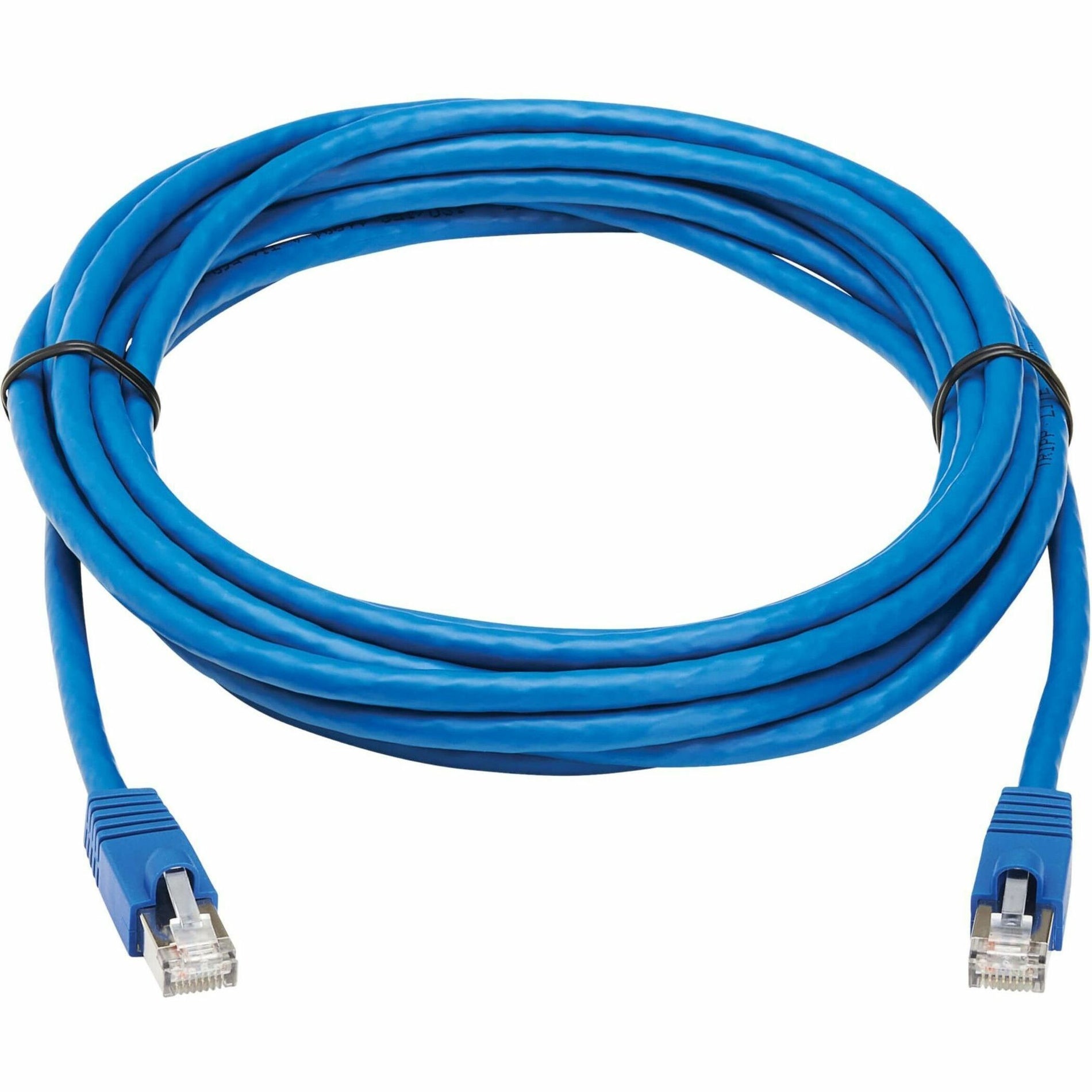 Tripp Lite N272-F15-BL Cat8 40G Snagless SSTP Ethernet Cable (RJ45 M/M), PoE, Blue, 15 ft. (4.6 m)