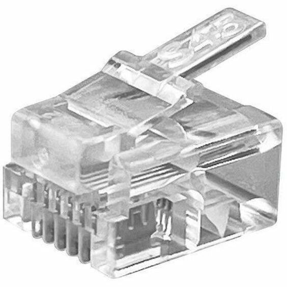 SIMPLY45 S45-0111 Phone Connector, Stranded RJ-11 Male, Gold Plated, Clear Tint, Lifetime Warranty
