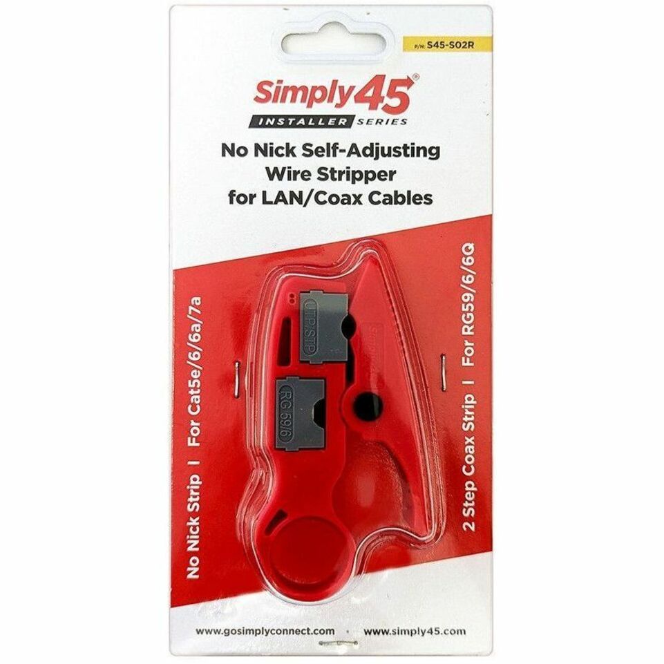 SIMPLY45 S45-S02R Stripping Tool, No Nick Wire Stripper