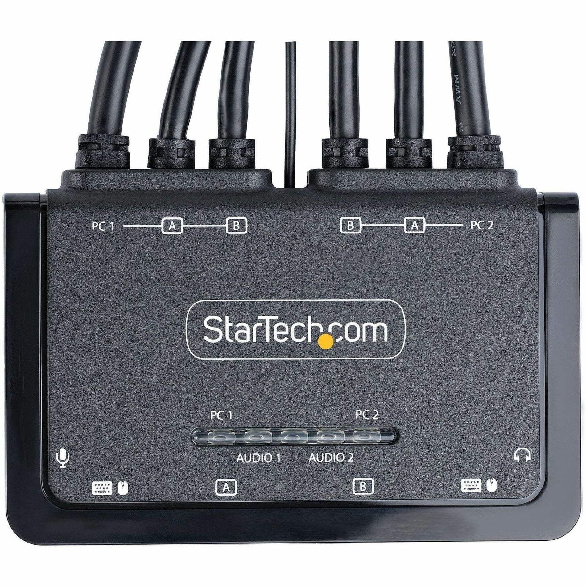 StarTech.com C2-DH46-UA2-CBL-KVM KVM Switchbox, 4K HDMI USB 2.0, 2 Computers Supported