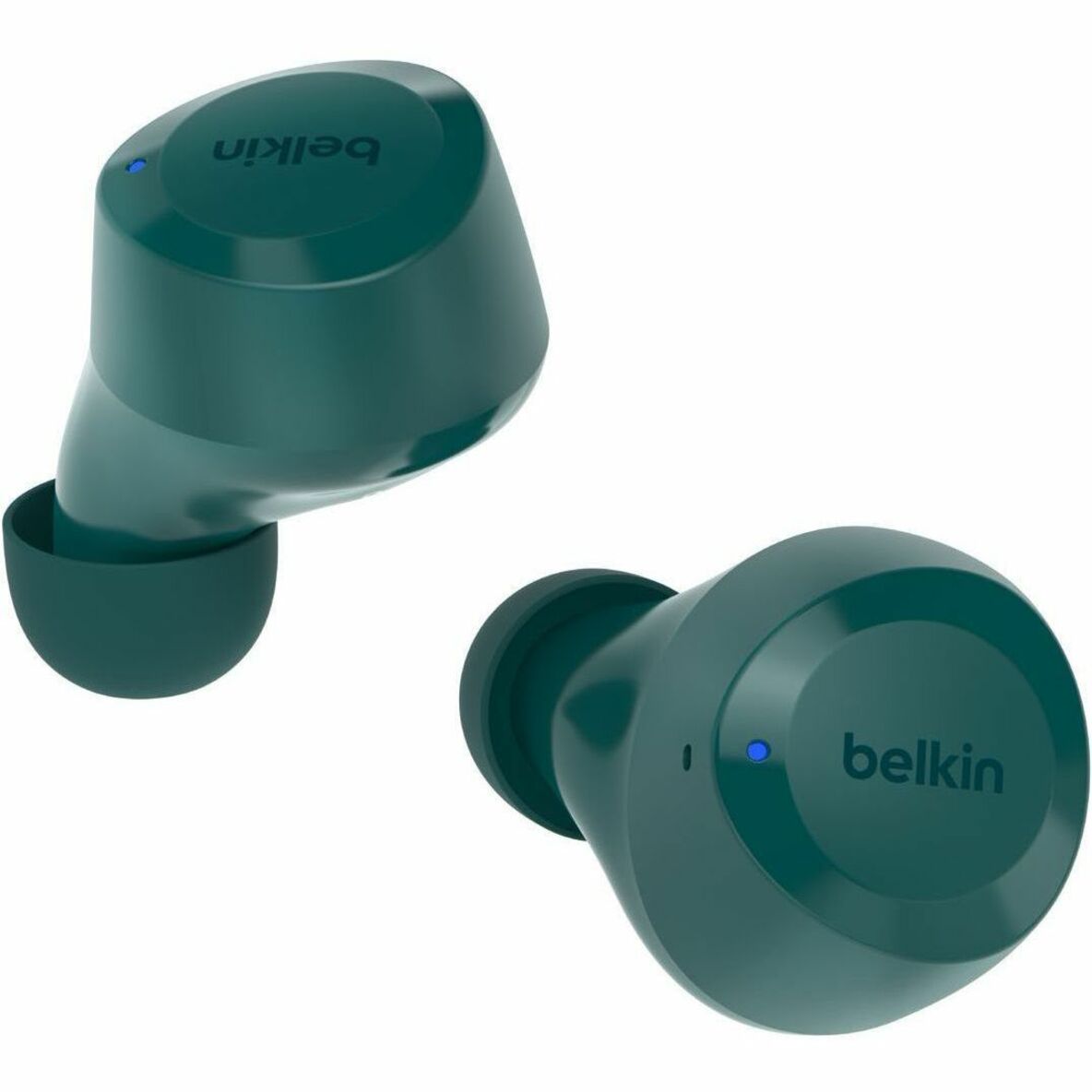 Belkin AUC009BTTE SoundForm Bolt Wireless Earbuds, Bluetooth 5.2, IPX4 Water Resistant, Teal/Blue
