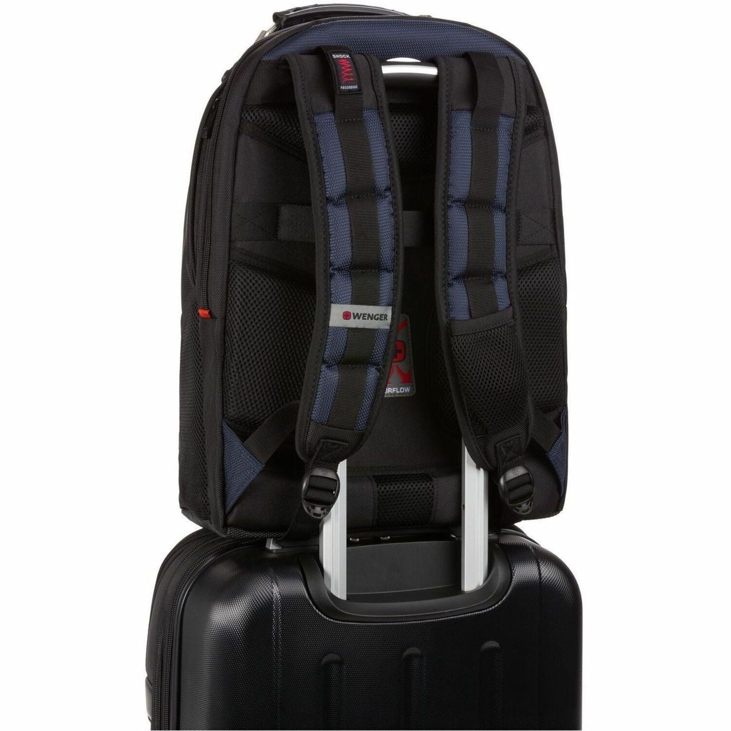 SwissGear 610264 Ibex Pro 16 inch Laptop Backpack, Blue/Black, Fits up to a 16" Laptop