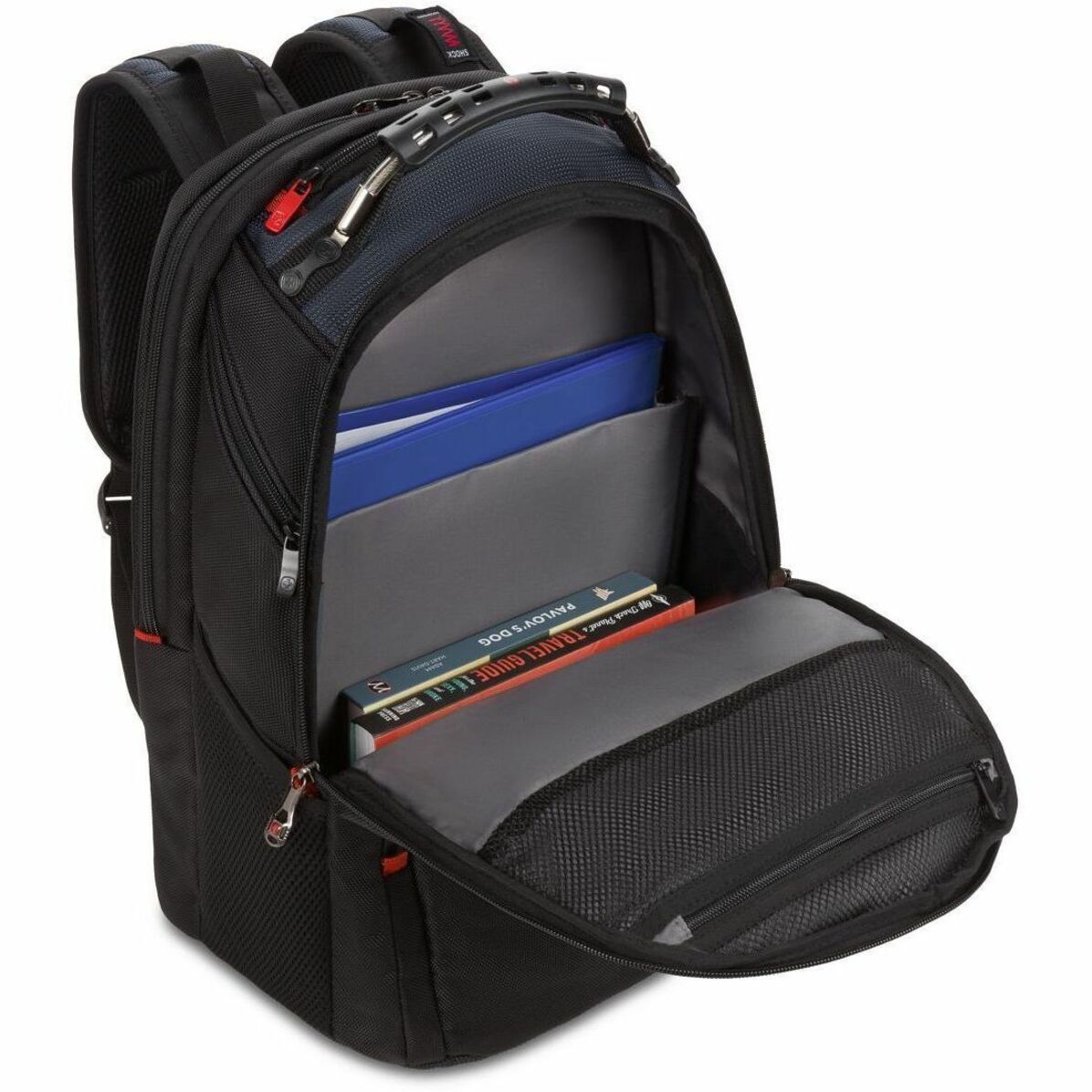 SwissGear 610264 Ibex Pro 16 inch Laptop Backpack, Blue/Black, Fits up to a 16" Laptop