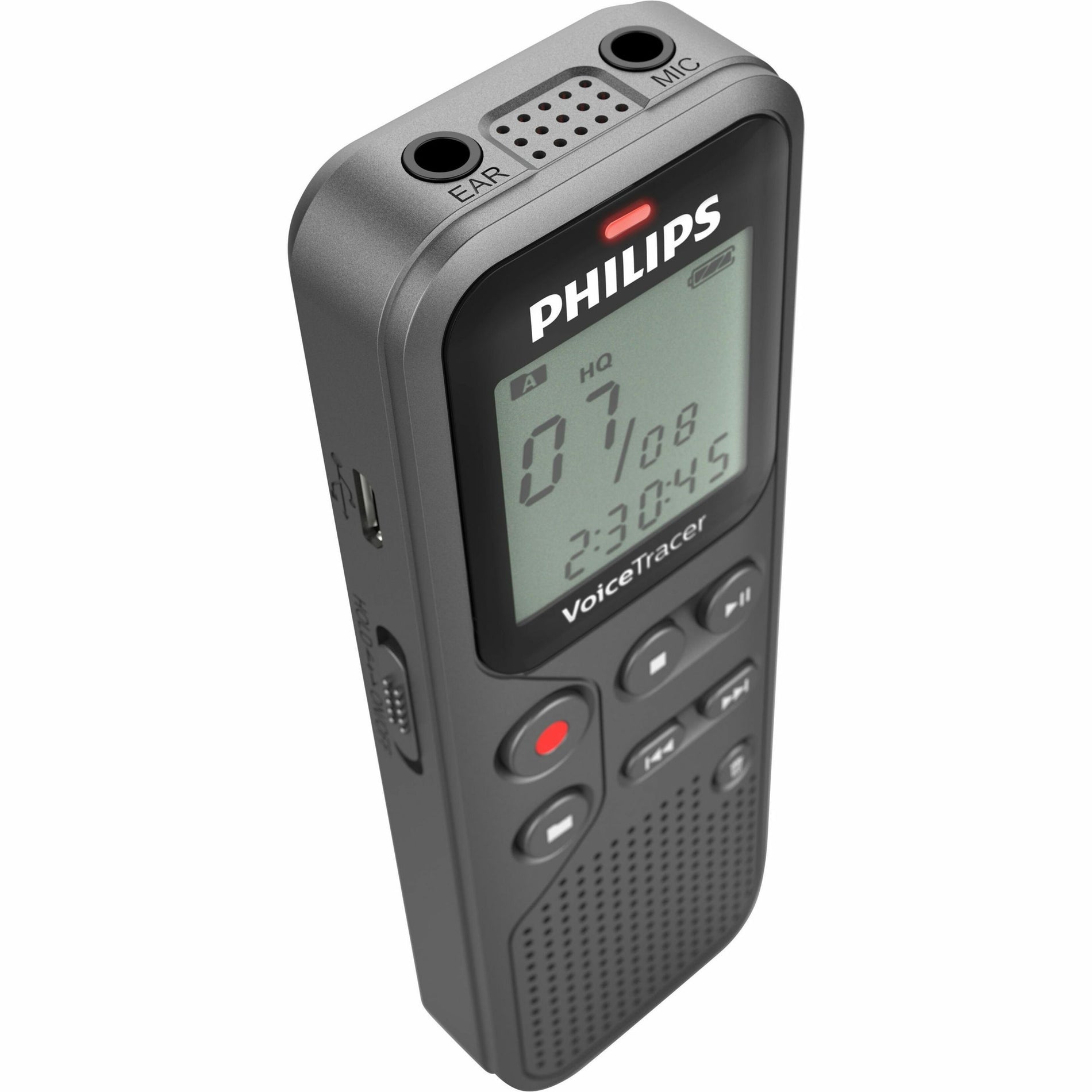Philips DVT1120 VoiceTracer 8GB Digital Voice Recorder, 46 Hour Recording, LCD Screen