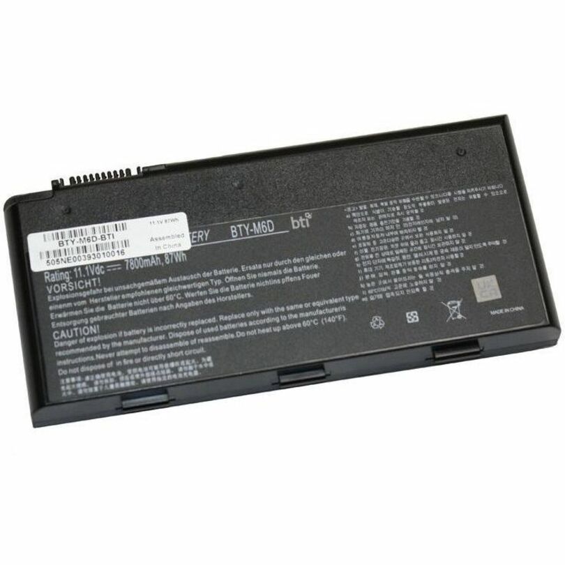 BTI BTY-M6D-BTI Battery for MSI Notebooks, 18 Month Limited Warranty