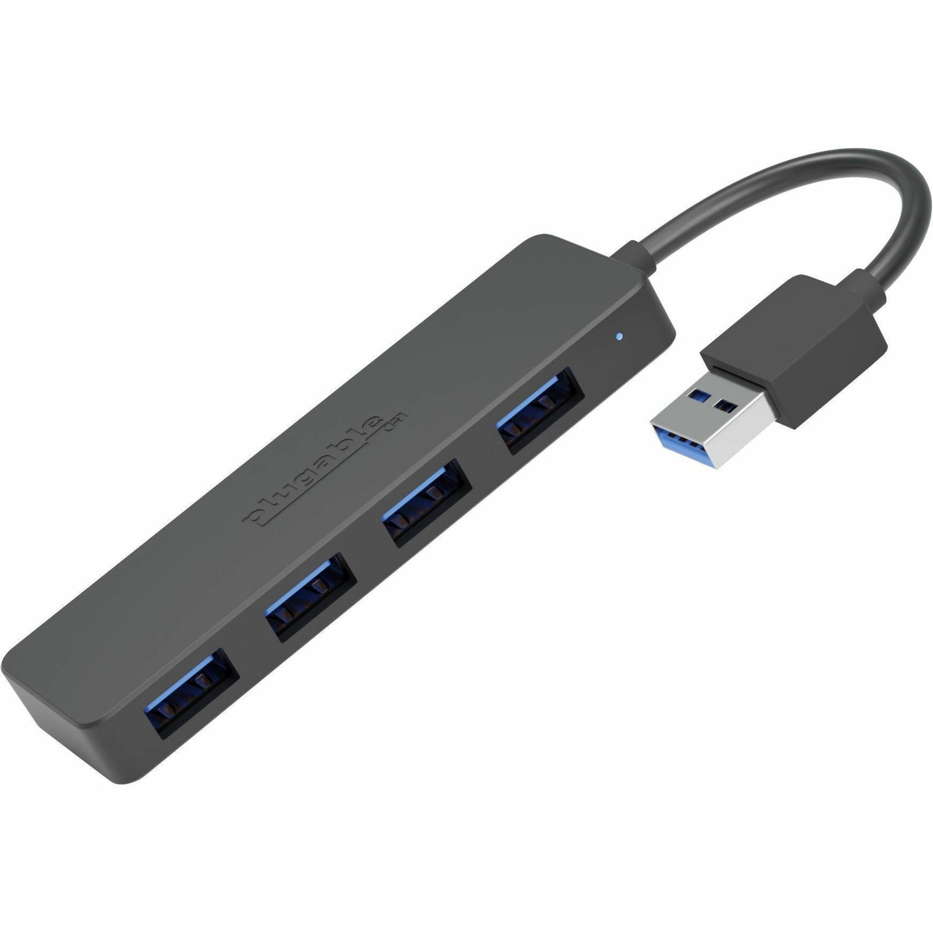 Plugable USB3-HUB4A USB Hub, 4 Port USB Splitter for Laptop, USB 3.0