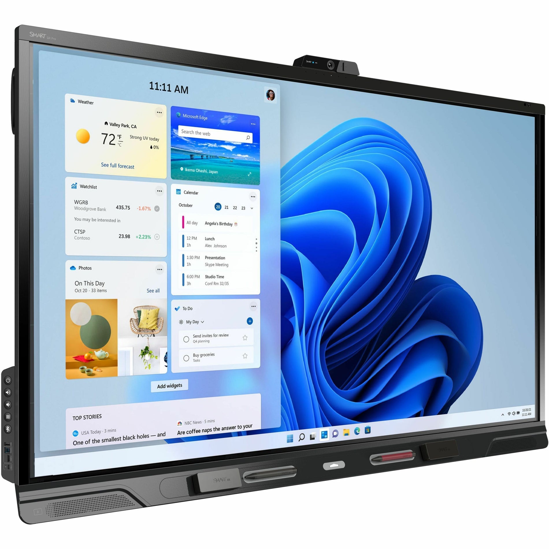 SMART SBID-QX286-P SMART Board QX086-P Interactive Display with iQ, 86" Multi-touch Screen, Android 11