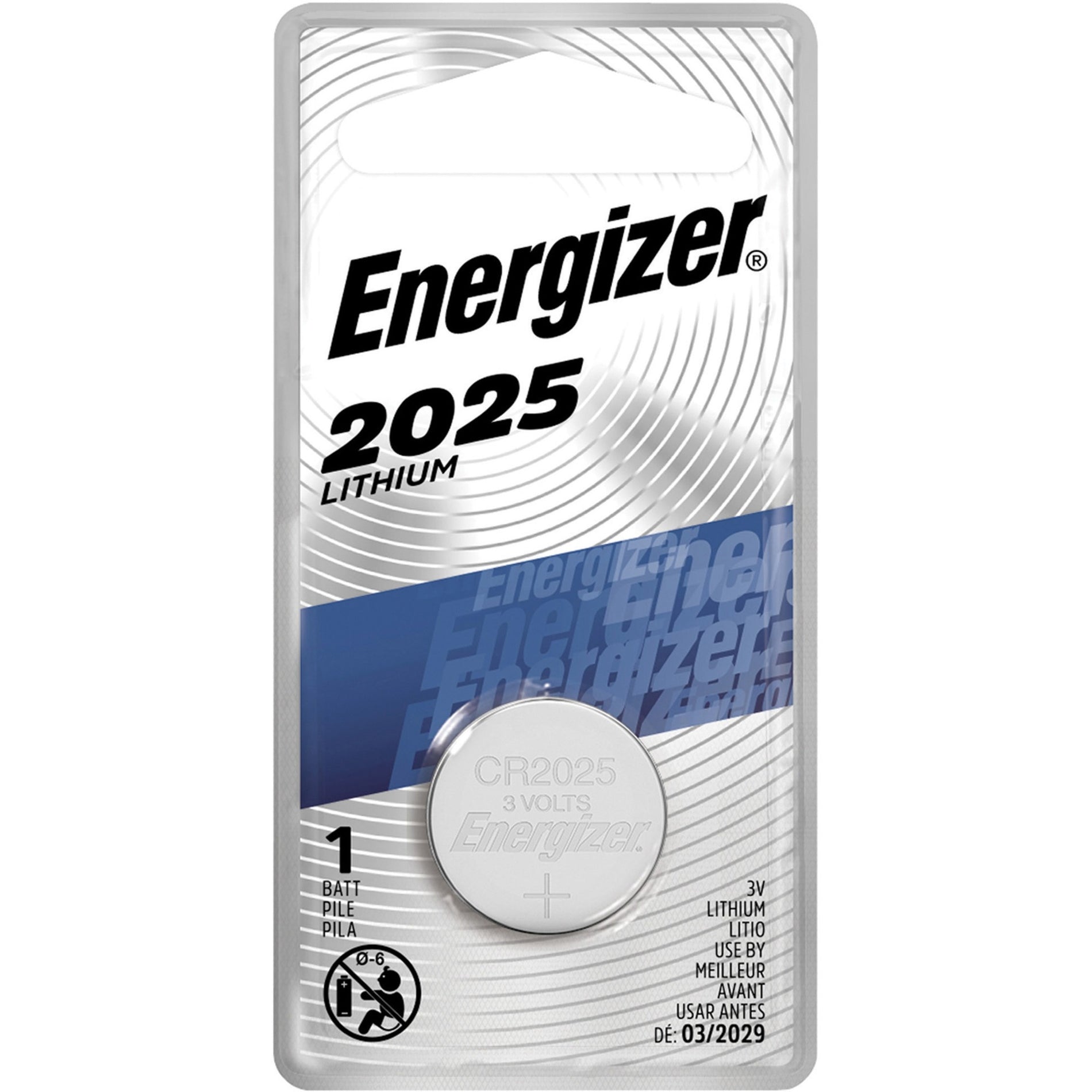 Energizer ECR-2025BP 2025 Lithium Coin Battery, 3 Volt, Multipurpose