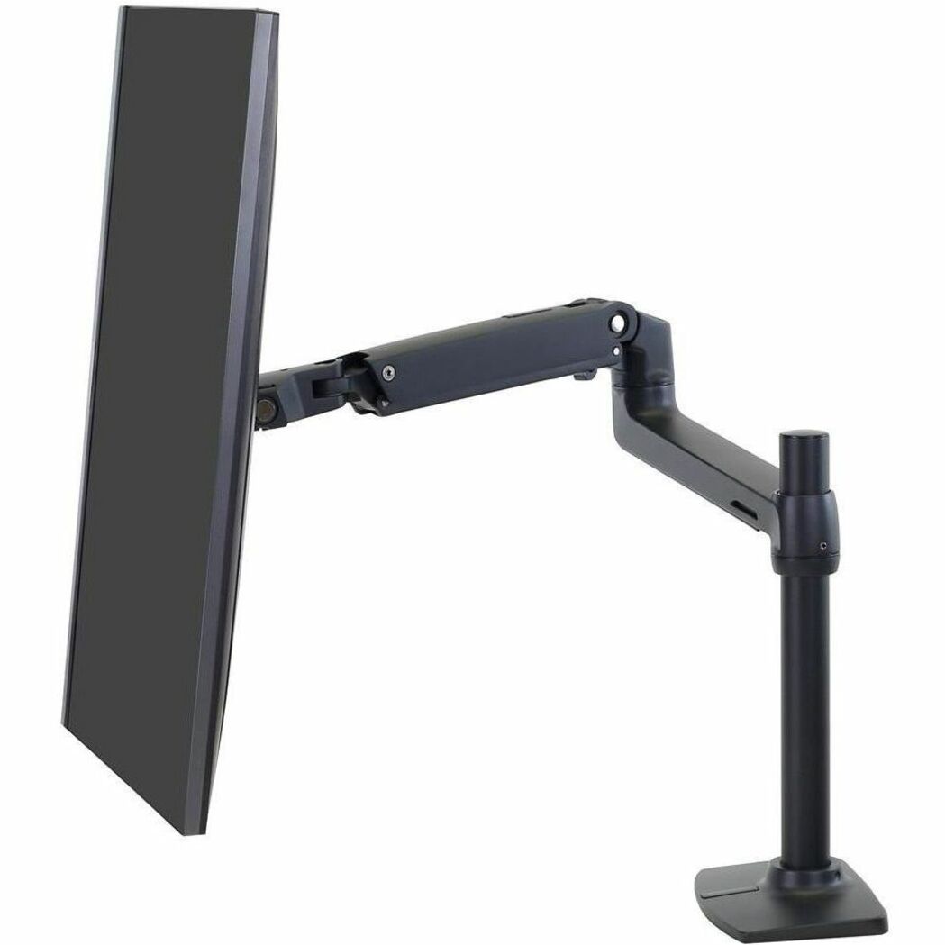 Ergotron 45-537-224 LX Desk Mount LCD Monitor Arm, Tall Pole, Matte Black - Adjustable, Space Saving Design