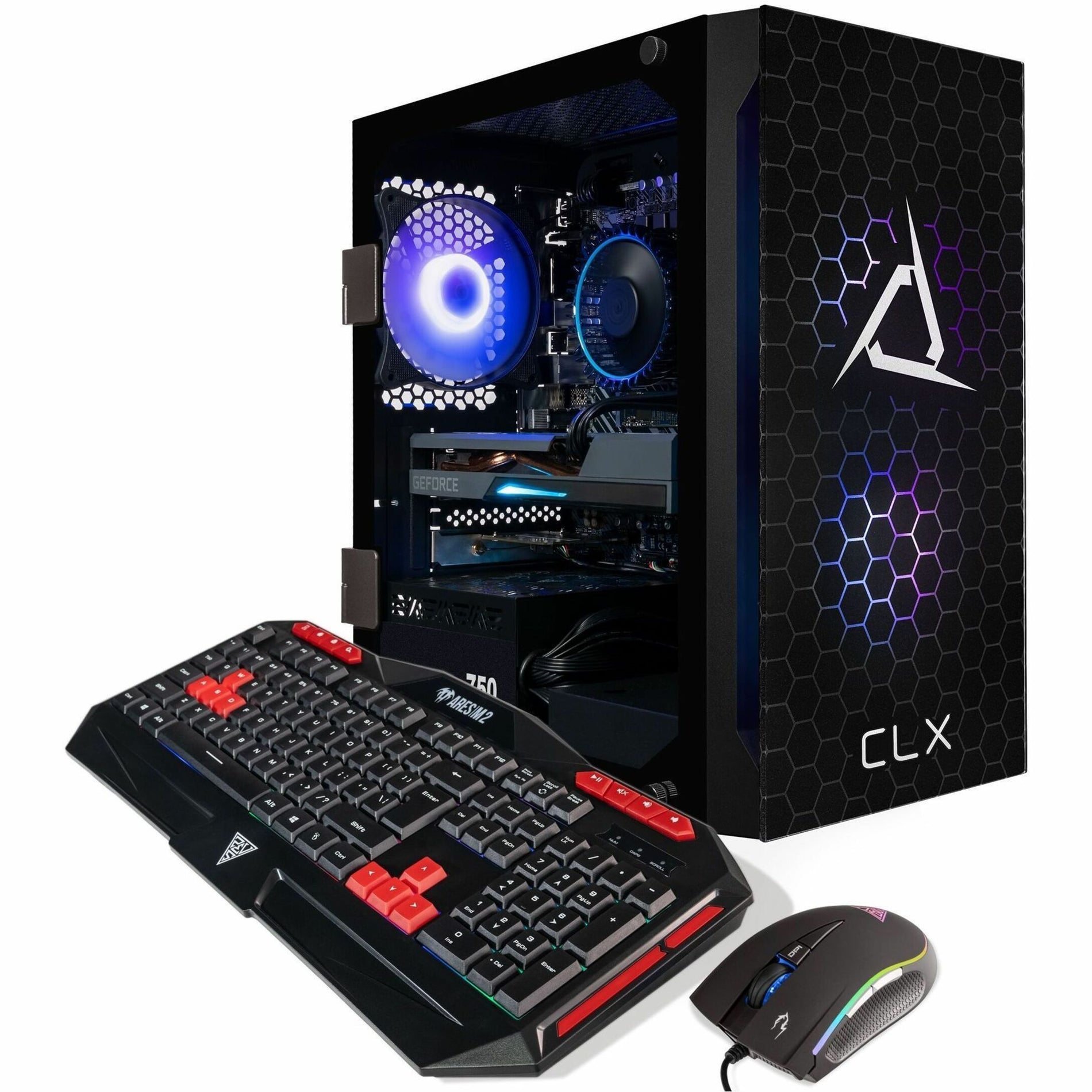 CLX TGMSETRTA3505BM SET Gaming Desktop Computer, Core i7, 16GB RAM, 2TB HDD + 1TB SSD, GeForce RTX 4060 Ti, Windows 11 Home
