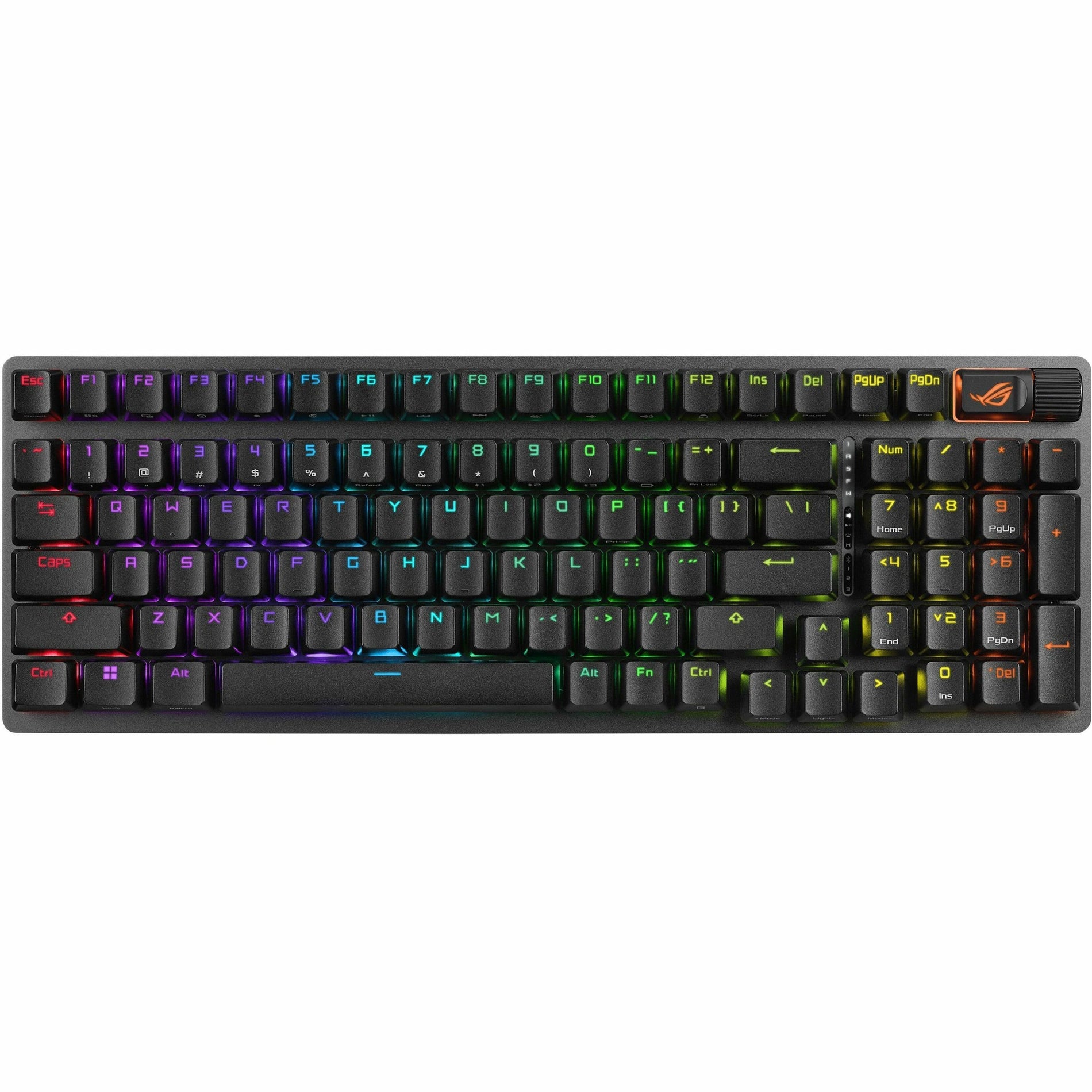 ASUS ROG Strix Scope II 96 Wireless Gaming Keyboard, Tri-Mode Connection, Dampening Foam & Switch-Dampening Pads, Hot-Swappable Pre-lubed ROG NX Snow Switches, PBT Keycaps, RGB-Black (X901STRIXSCOPEII96WLNX)