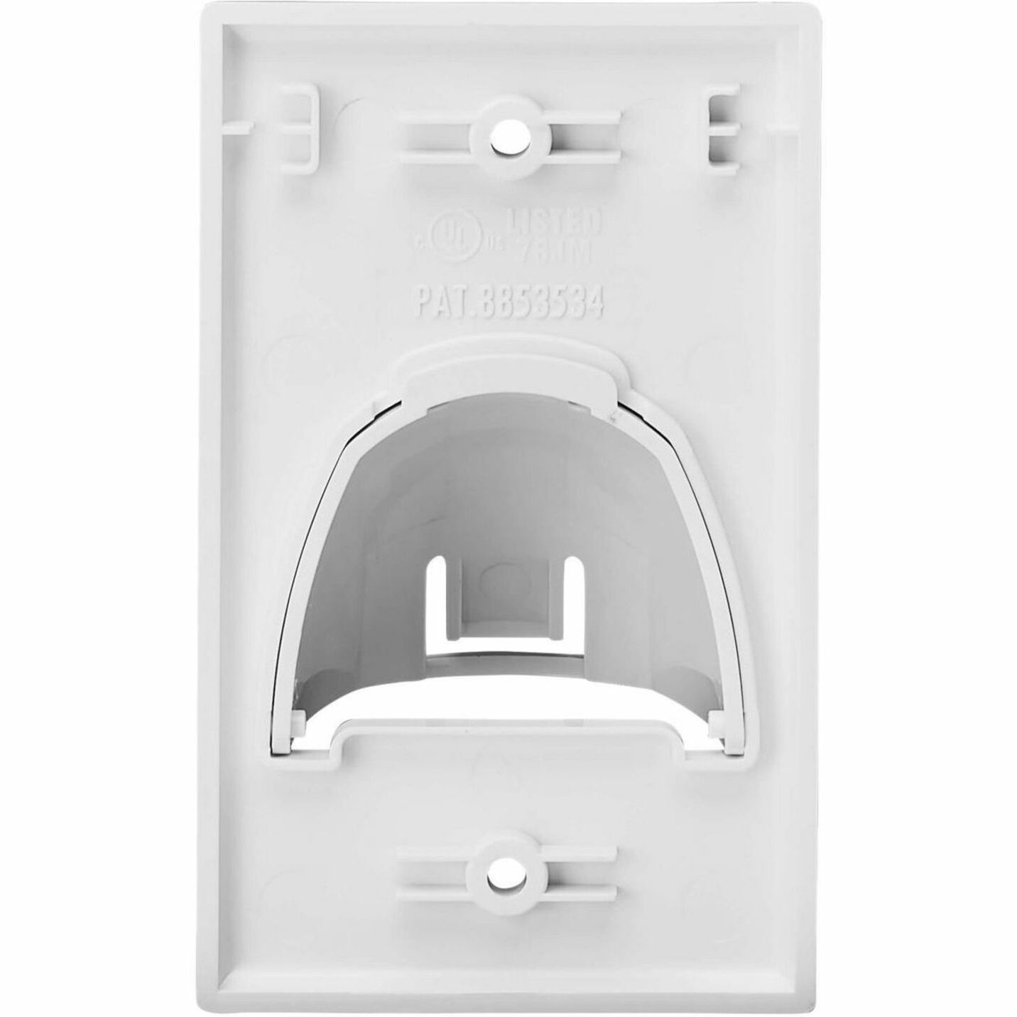 Tripp Lite N042-BC1-WH Single-Gang Up-or Down-Angle Bulk Cable Wall Plate, White, TAA Compliant, Home Theater, Auditorium, Office, Conference Room
