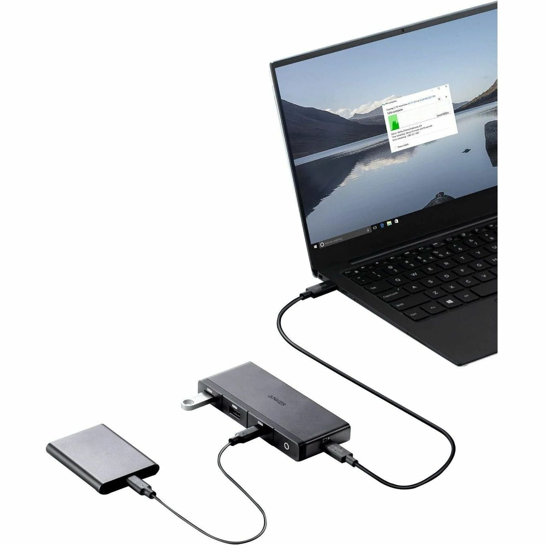 ANKER A83A8H11 556 USB-C Hub (8-in-1, USB4), 85W Power Delivery Pass-through, 8K @ 30Hz, Ethernet