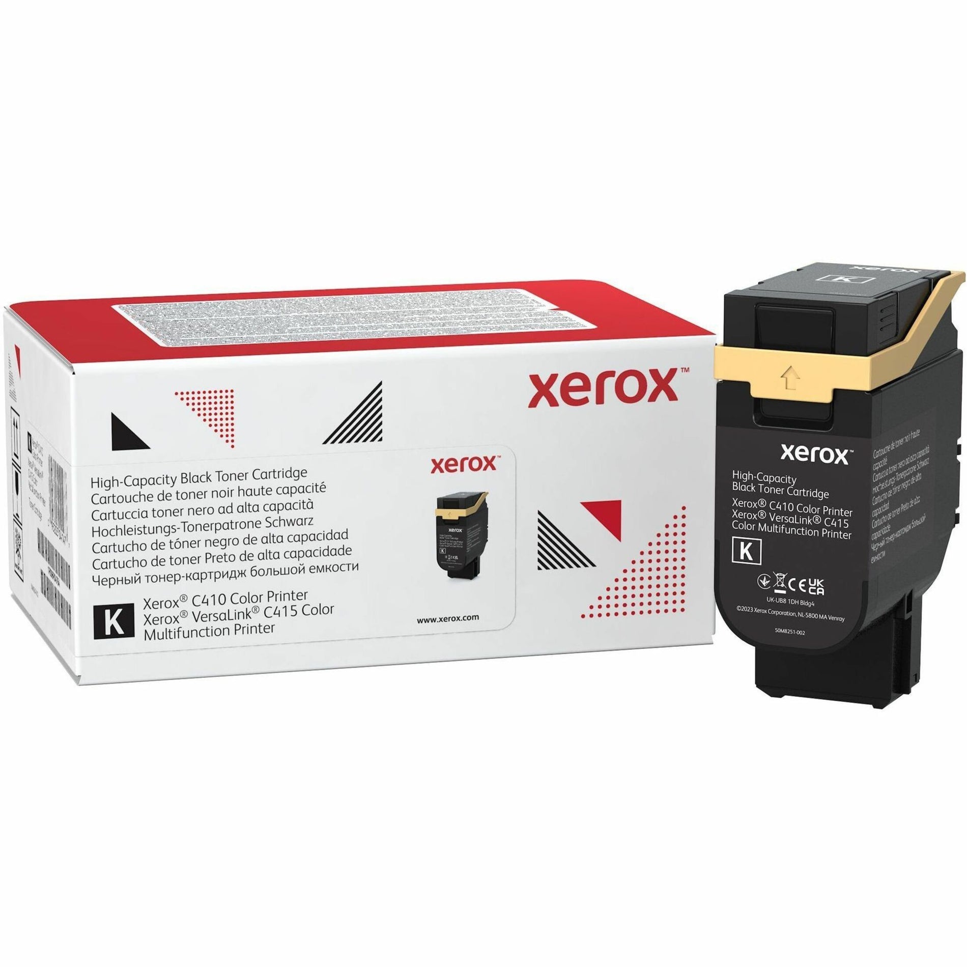 Xerox 006R04685 C410 Black High Capacity Toner Cartridge, 10500 Page Yield