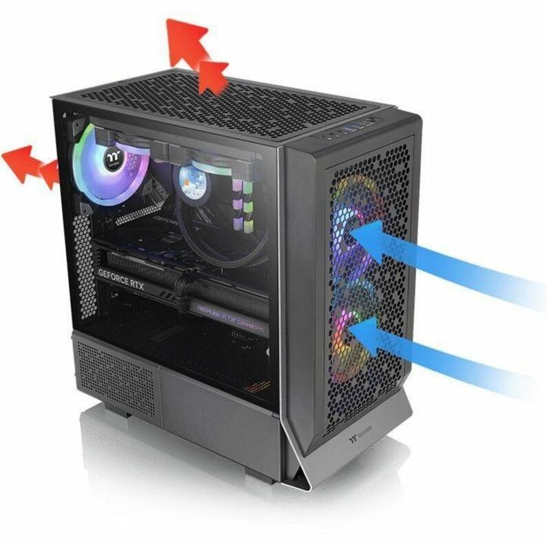 Thermaltake CA-1Y2-00M1WN-00 Ceres 300 TG ARGB Snow Mid Tower Chassis, Gaming Computer Case
