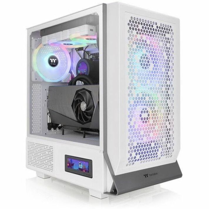 Thermaltake CA-1Y2-00M6WN-00 Ceres 300 TG ARGB Snow Mid Tower Chassis, Gaming Computer Case