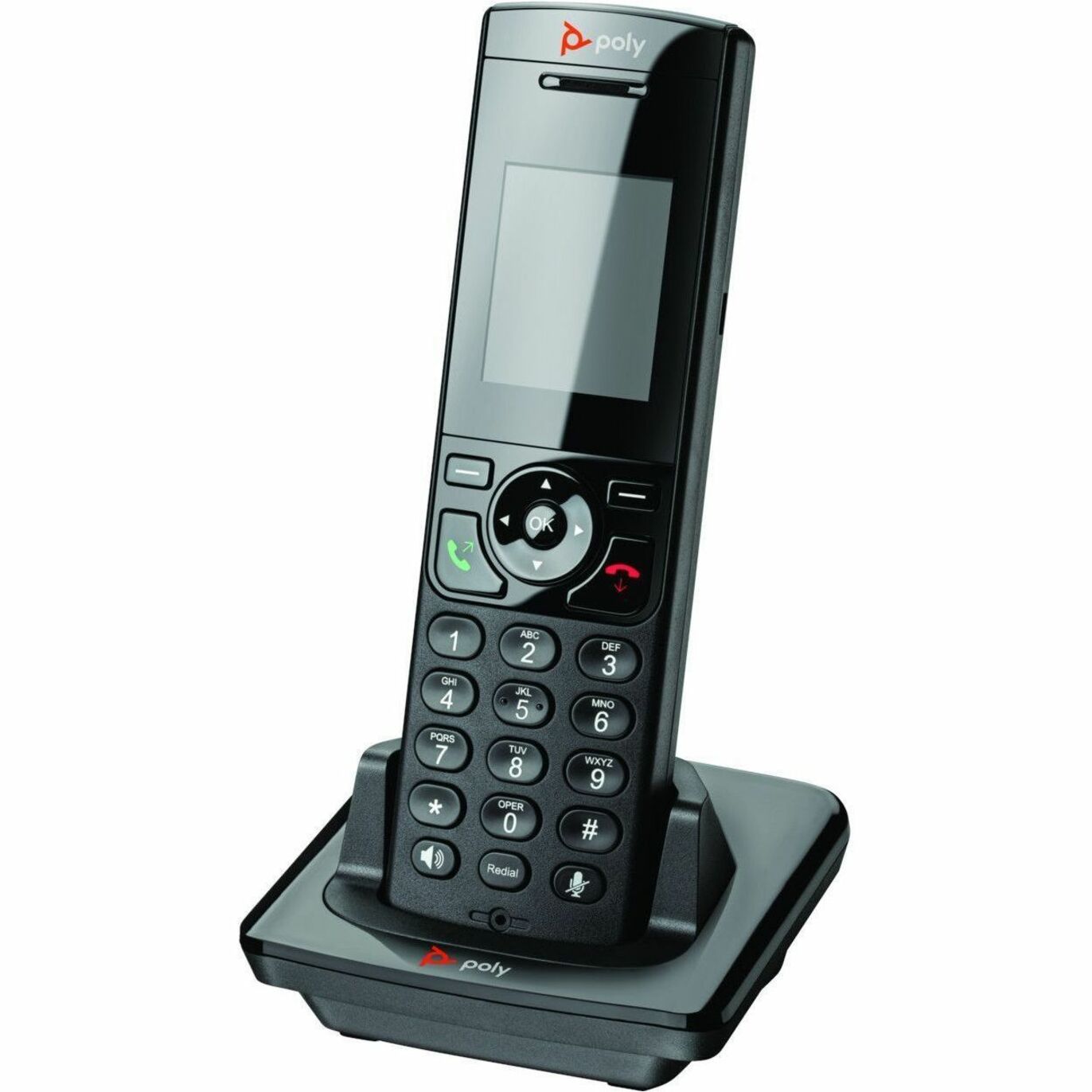 Poly VVX D230 Handset, Cordless DECT Phone with Speakerphone, Echo Cancellation, and 984.25 ft Wireless Operating Distance