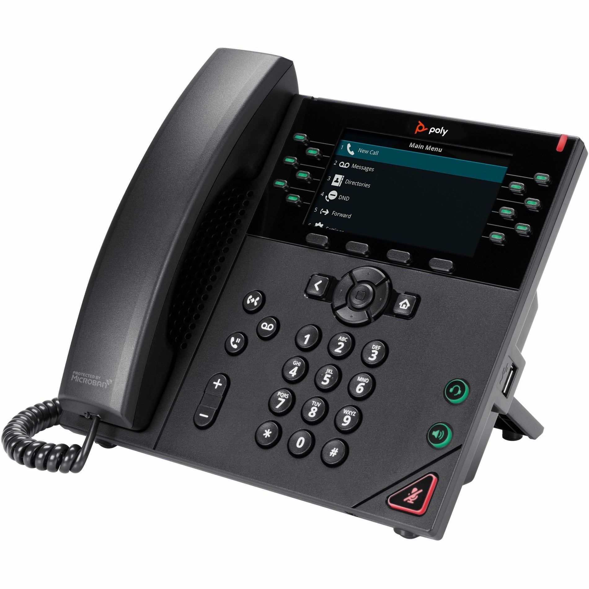 Poly VVX 450 12-Line IP Phone and PoE-Enabled with Power Supply, Energy Star, 1 Year Warranty