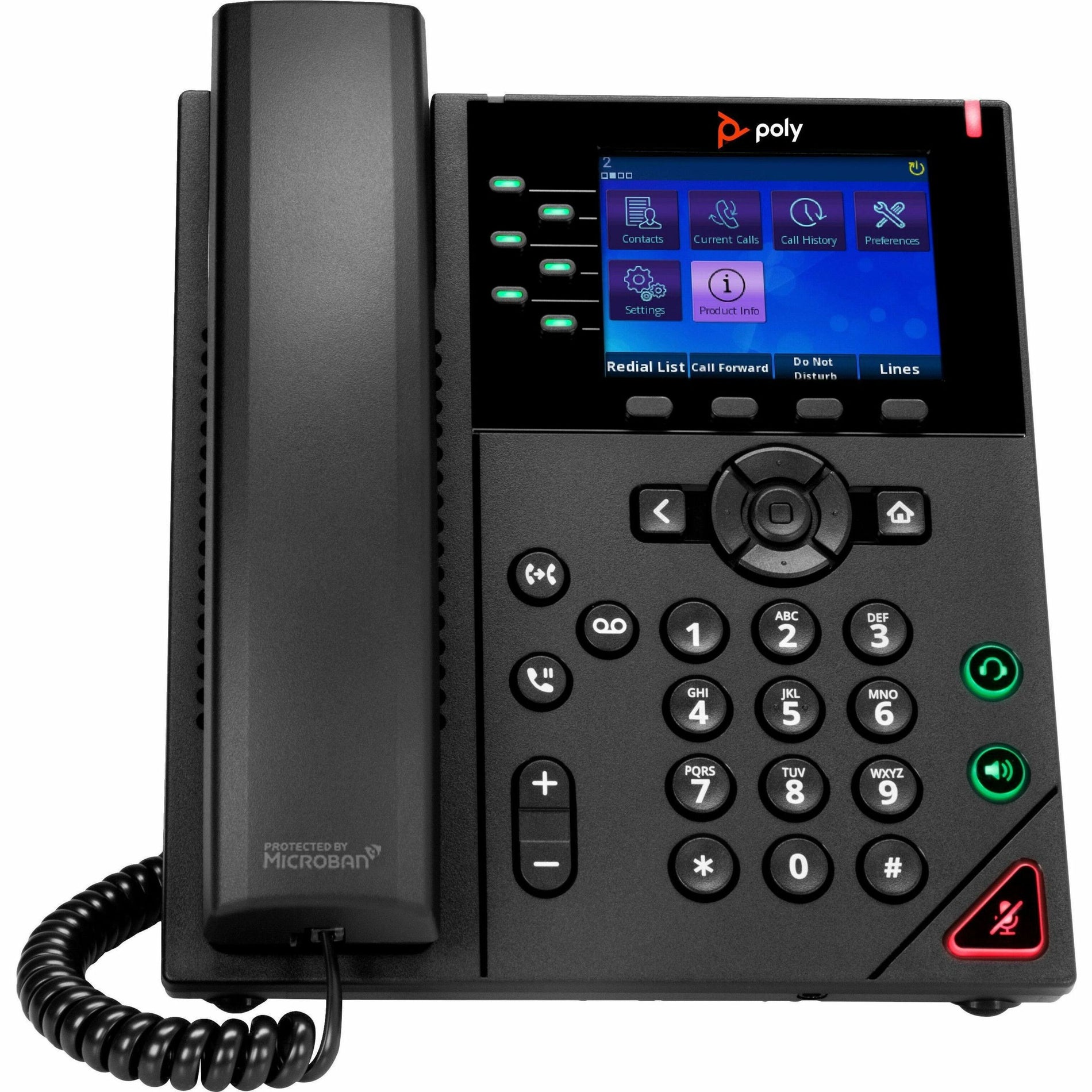 Poly OBi VVX 350 IP Phone, 6-Line, PoE-enabled, Black