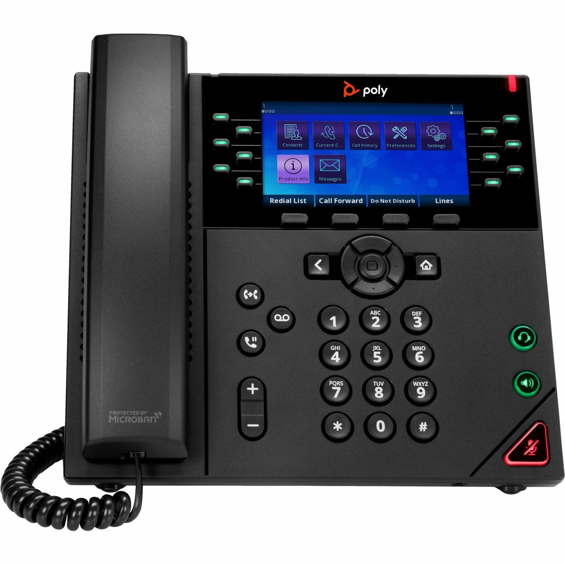 Poly OBi VVX 450 IP Phone, 12-Line, PoE-Enabled, Black