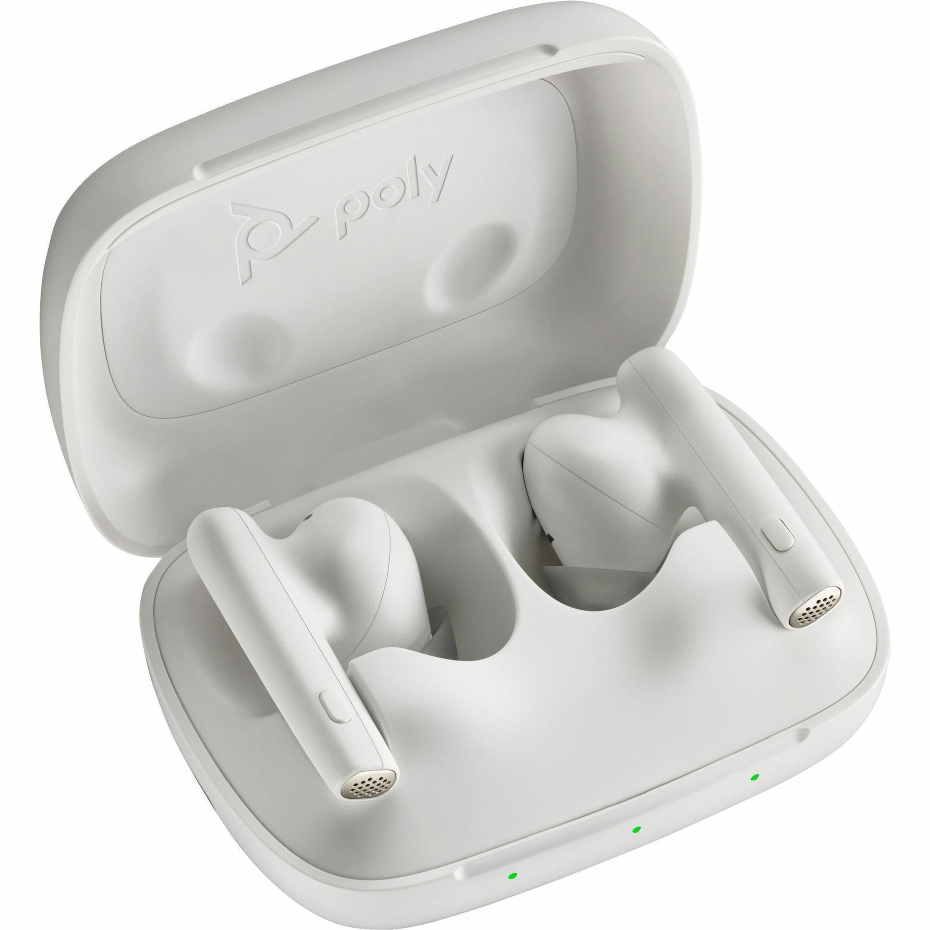 Poly 7Y8L5AA Voyager Free 60 UC M White Sand Earbuds+ BT700 USB-A Adapter + Basic Charge Case, Wireless Earset with WindSmart Technology, Lightweight, and Comfortable