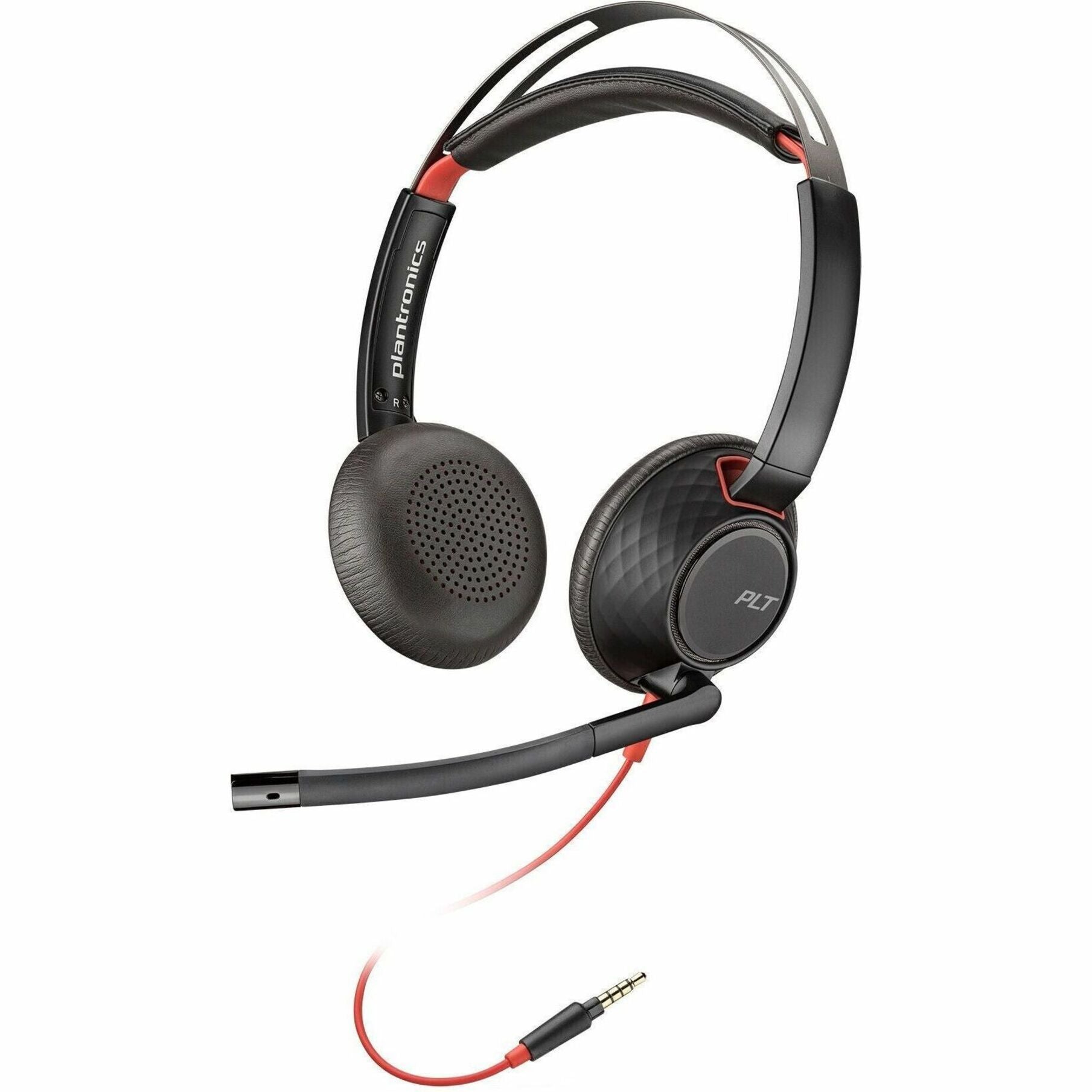 Poly 85Q68AA Blackwire 5220 Headset, Binaural Over-the-head Stereo Headset with Noise Cancelling Microphone