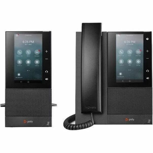 Poly 82Z76AA CCX 500 Business Media Phone for Microsoft Teams and PoE-Enabled, Bluetooth, Black