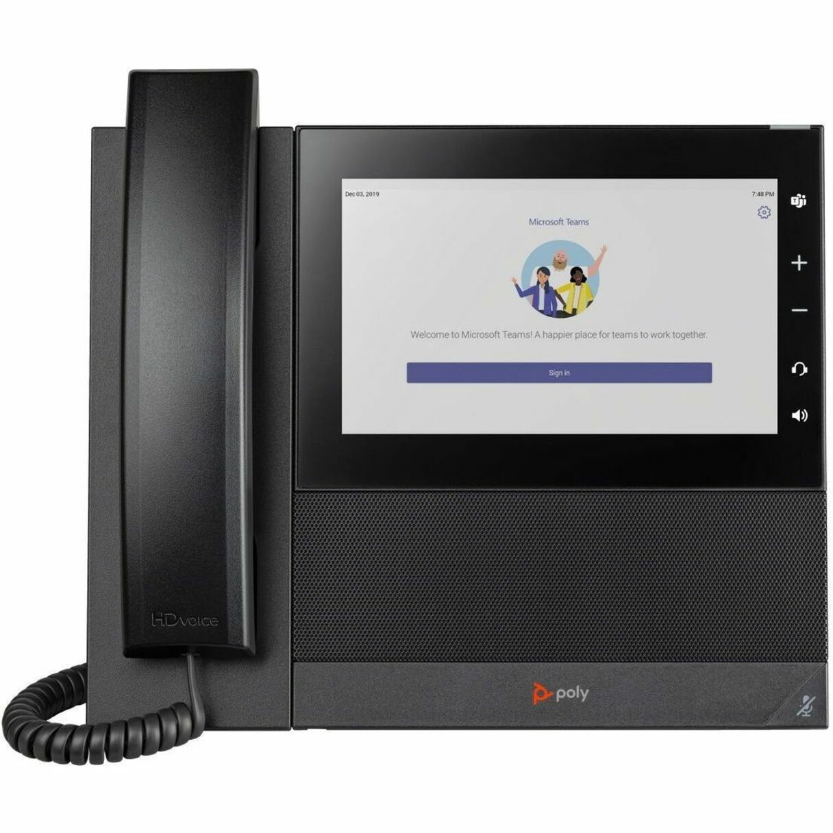 Poly 82Z84AA CCX 600 Business Media Phone for Microsoft Teams and PoE-enabled, Corded/Cordless, Wi-Fi, Bluetooth, Desktop, Black