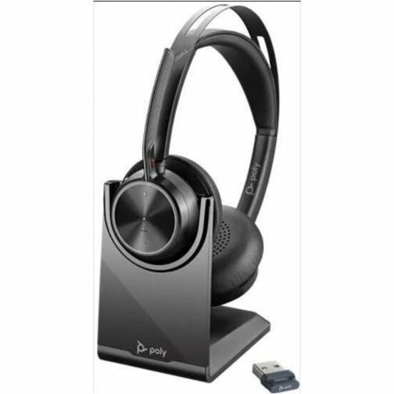 Poly 77Y90AA Voyager Focus 2 USB-C Headset with Charge Stand, Noise Reduction, Rechargeable Battery, Bluetooth 5.1