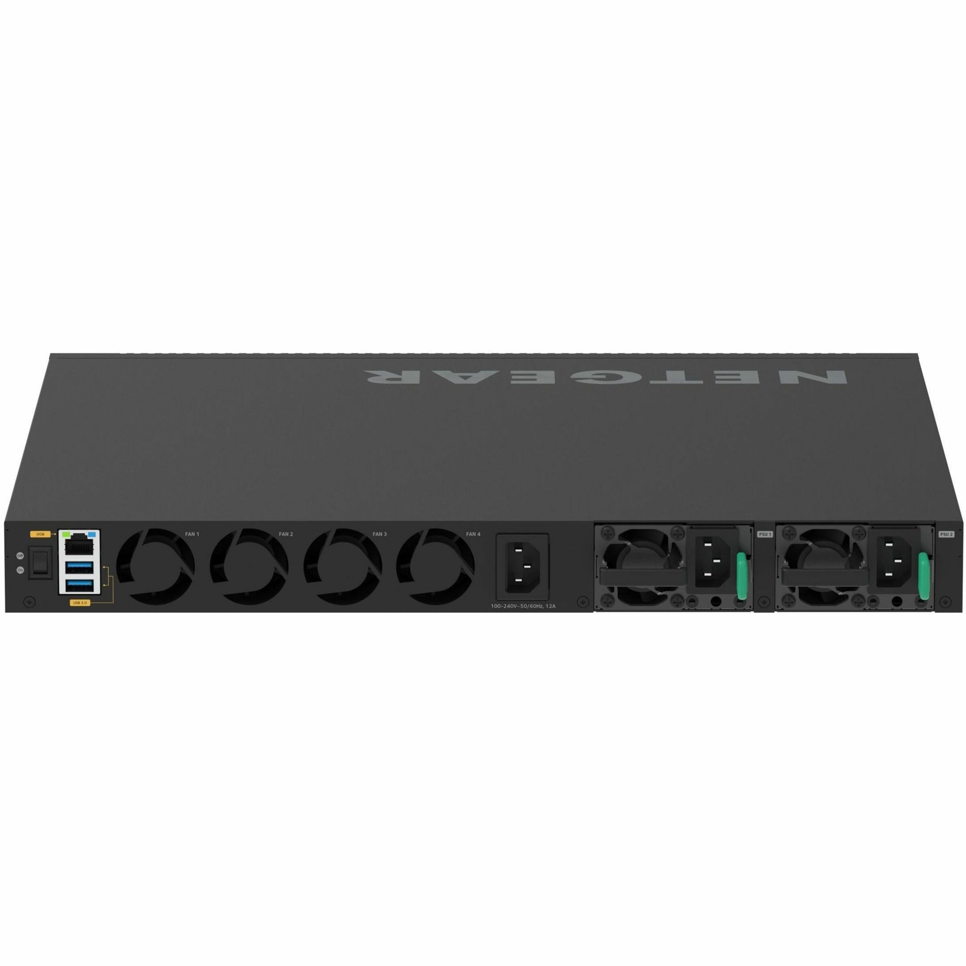 Netgear MSM4352-100NES AV Line M4350-44M4X4V Ethernet Switch, 48 Ports, 4 x 10G PoE++, 44 x 2.5G PoE++, 4 x 25G Expansion Slots
