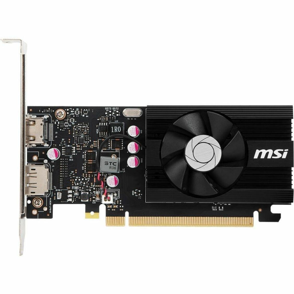 MSI G103044PC GeForce GT 1030 4GD4 LP OC Graphic Card, 4GB DDR4, HDMI, DisplayPort, Low Profile
