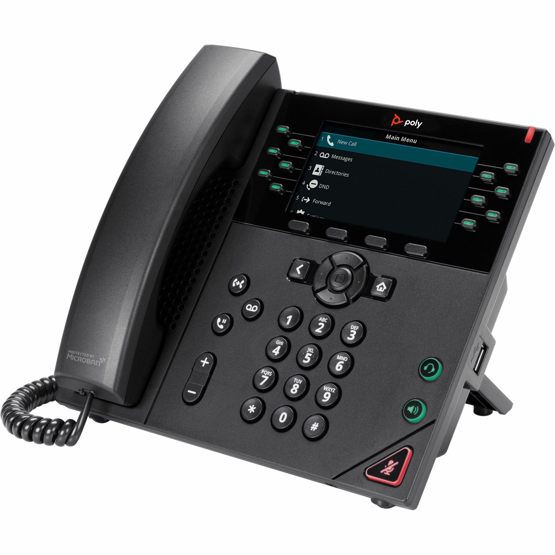 Poly 8B1L7AA#AC3 VVX 450 12-Line IP Phone and PoE-enabled, Energy Star, USB, Caller ID