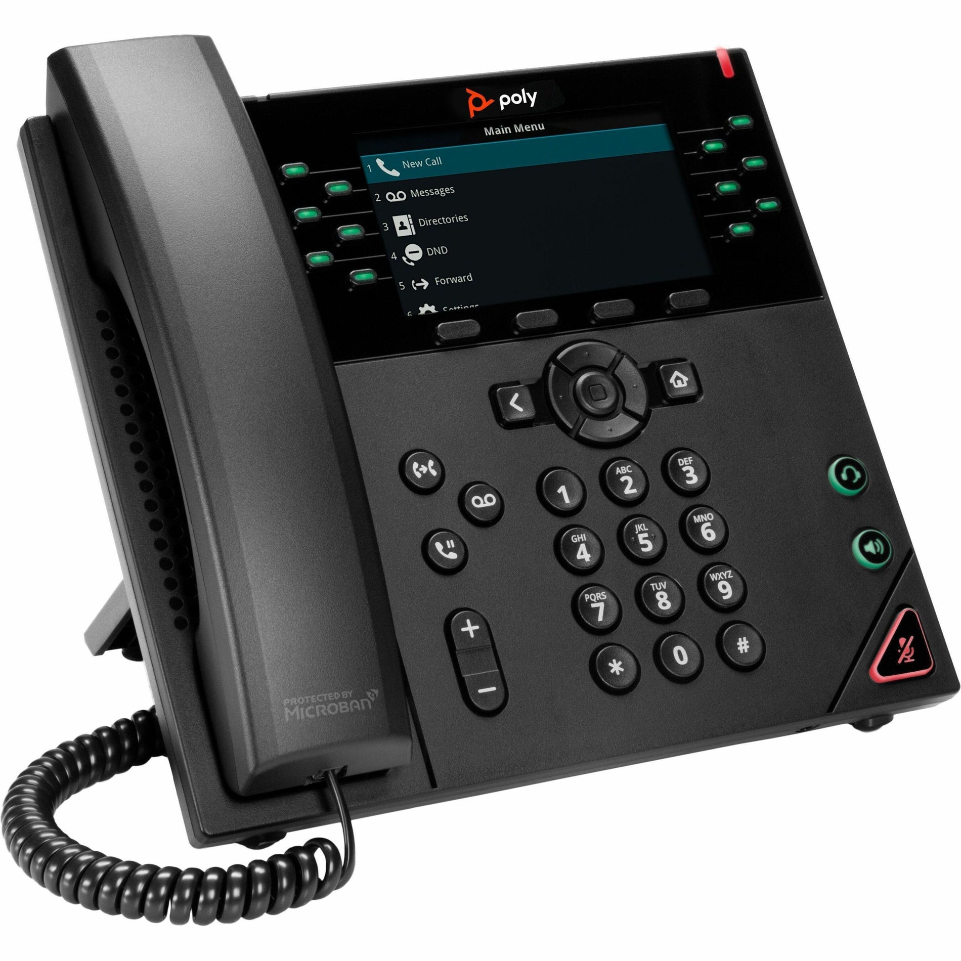 Poly 8B1L7AA#AC3 VVX 450 12-Line IP Phone and PoE-enabled, Energy Star, USB, Caller ID