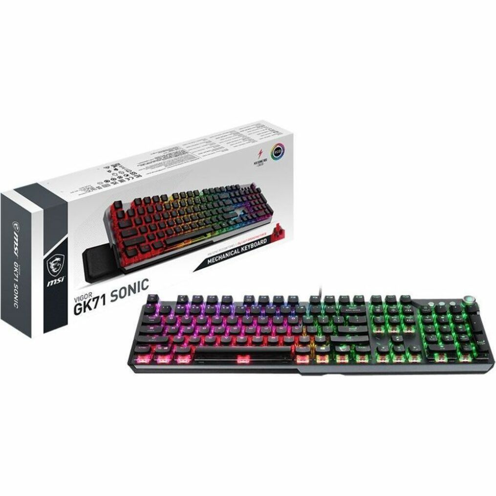 MSI VIGORGK71RAM VIGOR GK71 SONIC Gaming Keyboard, RGB LED Backlight, Mechanical Keyswitch Technology
