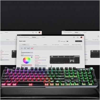 MSI VIGORGK71RAM VIGOR GK71 SONIC Gaming Keyboard, RGB LED Backlight, Mechanical Keyswitch Technology