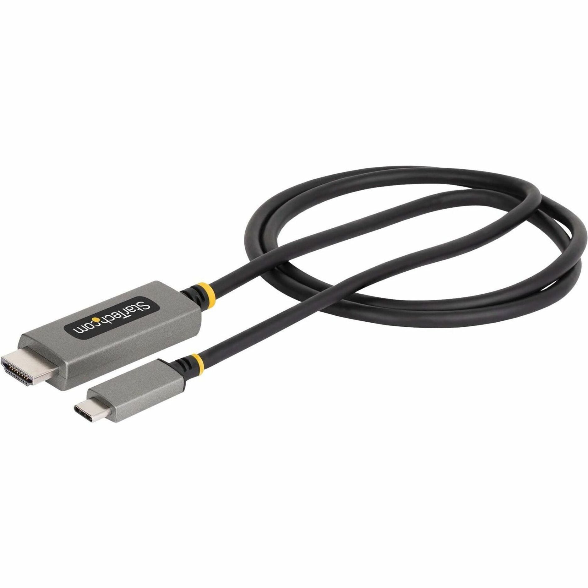 StarTech.com 134B-USBC-HDMI211M HDMI/USB-C AV/Data Transfer Cable, 3 ft, Display Stream Compression, HDCP 2.3, HDR10 Support