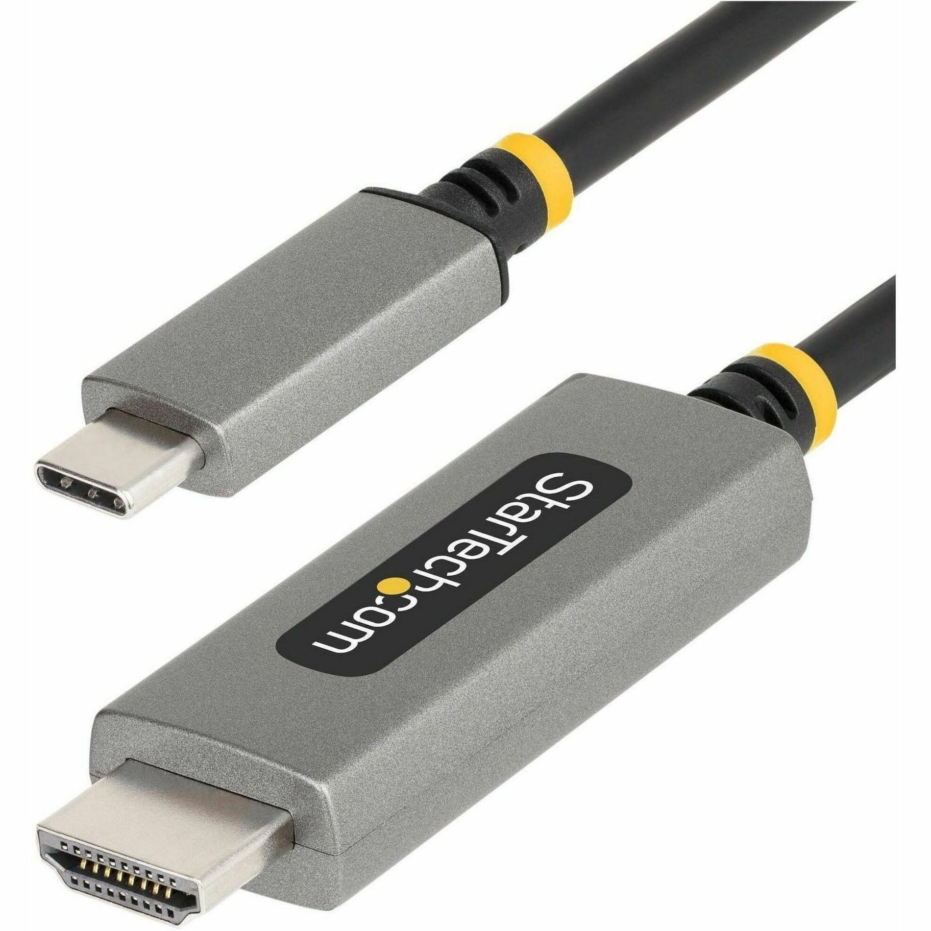 StarTech.com 134B-USBC-HDMI211M HDMI/USB-C AV/Data Transfer Cable, 3 ft, Display Stream Compression, HDCP 2.3, HDR10 Support