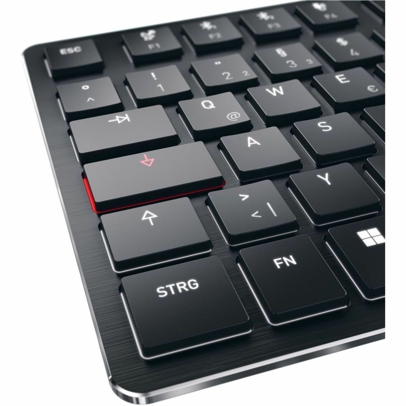 CHERRY G8U-27000LTBUS-2 KW X ULP Tastatur kabellos Bluetooth/RF RGB LED Hintergrundbeleuchtung wiederaufladbarer Akku 