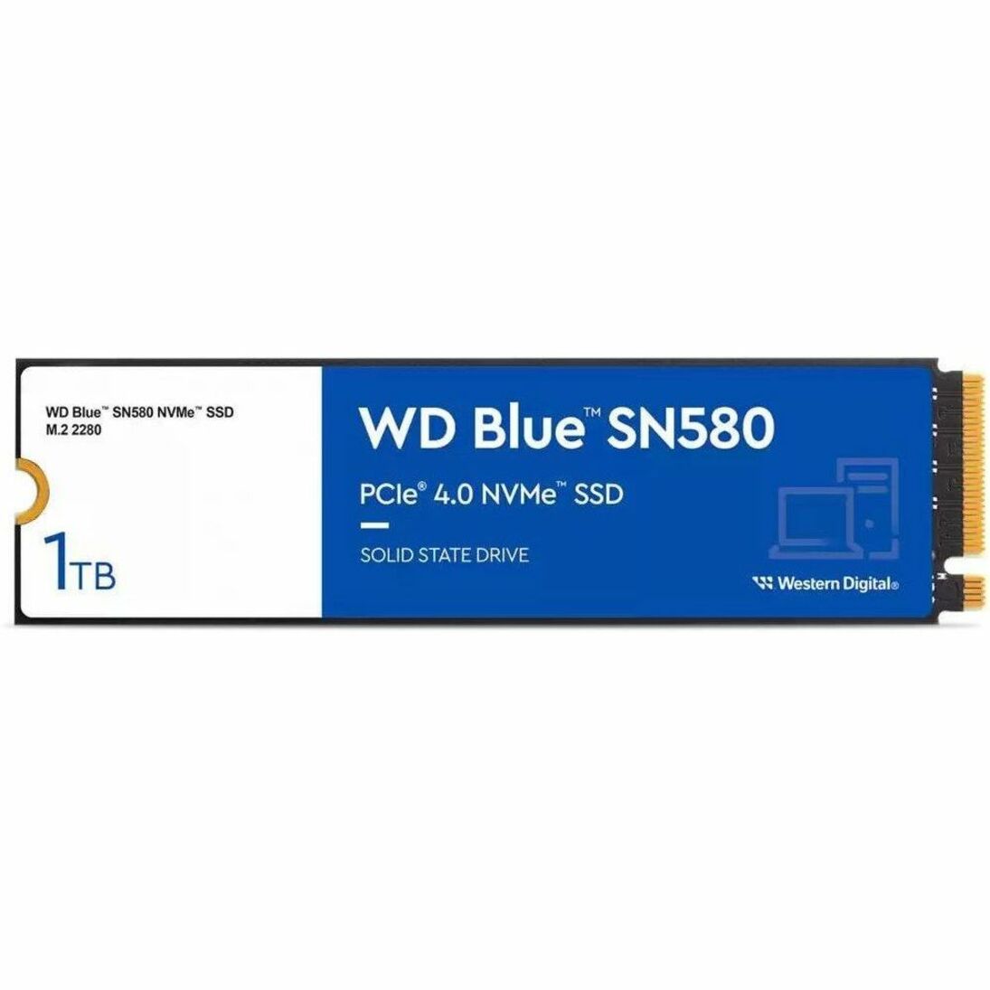 WD WDS100T3B0E Blue SN580 NVMe SSD, 1 TB, 5 Year Limited Warranty, Notebook Compatible