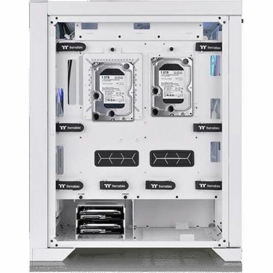 Thermaltake CA-1X8-00F6WN-01 CTE T500 TG ARGB Snow Full Tower Chassis, 3 Year Warranty, USB 3.2 Type C, 3 USB Ports, Tempered Glass, White