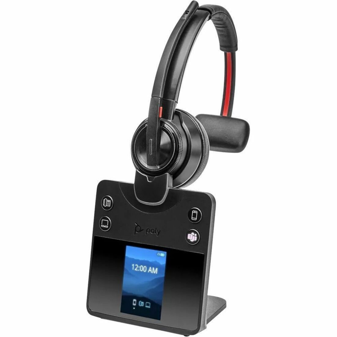 Plantronics 2-221102-201 Savi 8400 Office 8410 Headset, Mono Wireless Bluetooth/DECT 6.0 Headset with Noise Cancelling Boom Microphone, Wideband Audio, and Microsoft Teams Certification