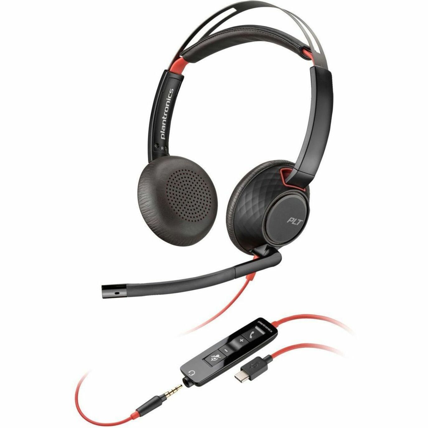 Poly Blackwire C5220 Headset, Binaural Over-the-head, Noise Cancelling, 2 Year Warranty