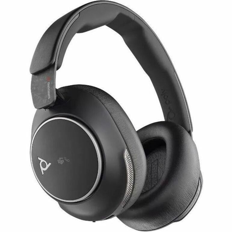 Poly 8G7U0AA Voyager Surround 80 UC Headset, Wireless Bluetooth Stereo Headset with Noise Cancelling, Rechargeable Battery, and Smart Sensor Technology